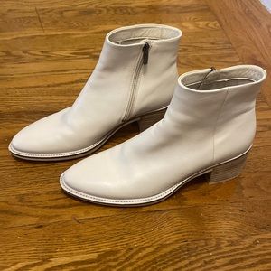 Ecco SHAPE Cream Leather Booties